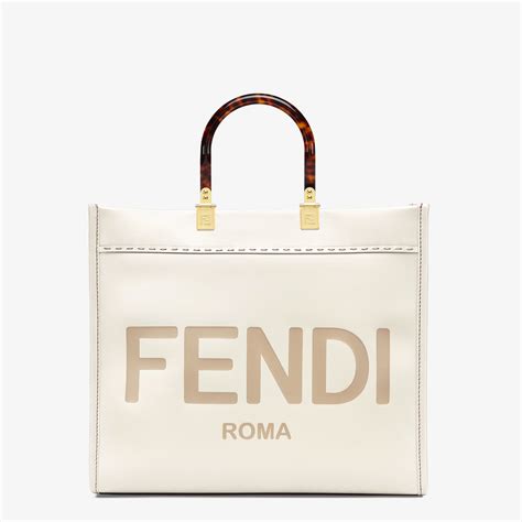 fendi medium sunshine leather shopper in moon at nordstrom